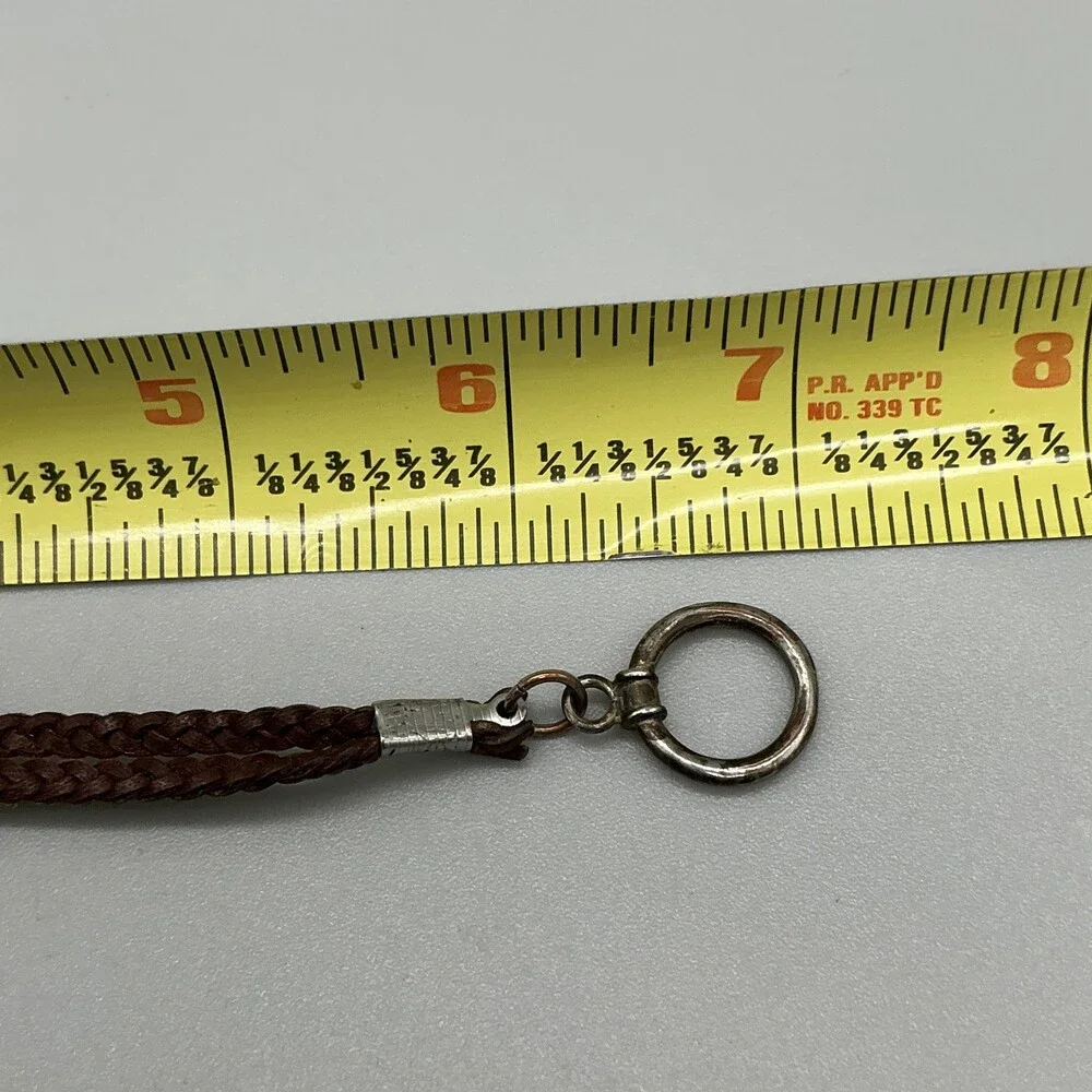 Eddie Bauer Womens Watch 27mm Cream Dial Brown Braided Leather New Battery 6.75
